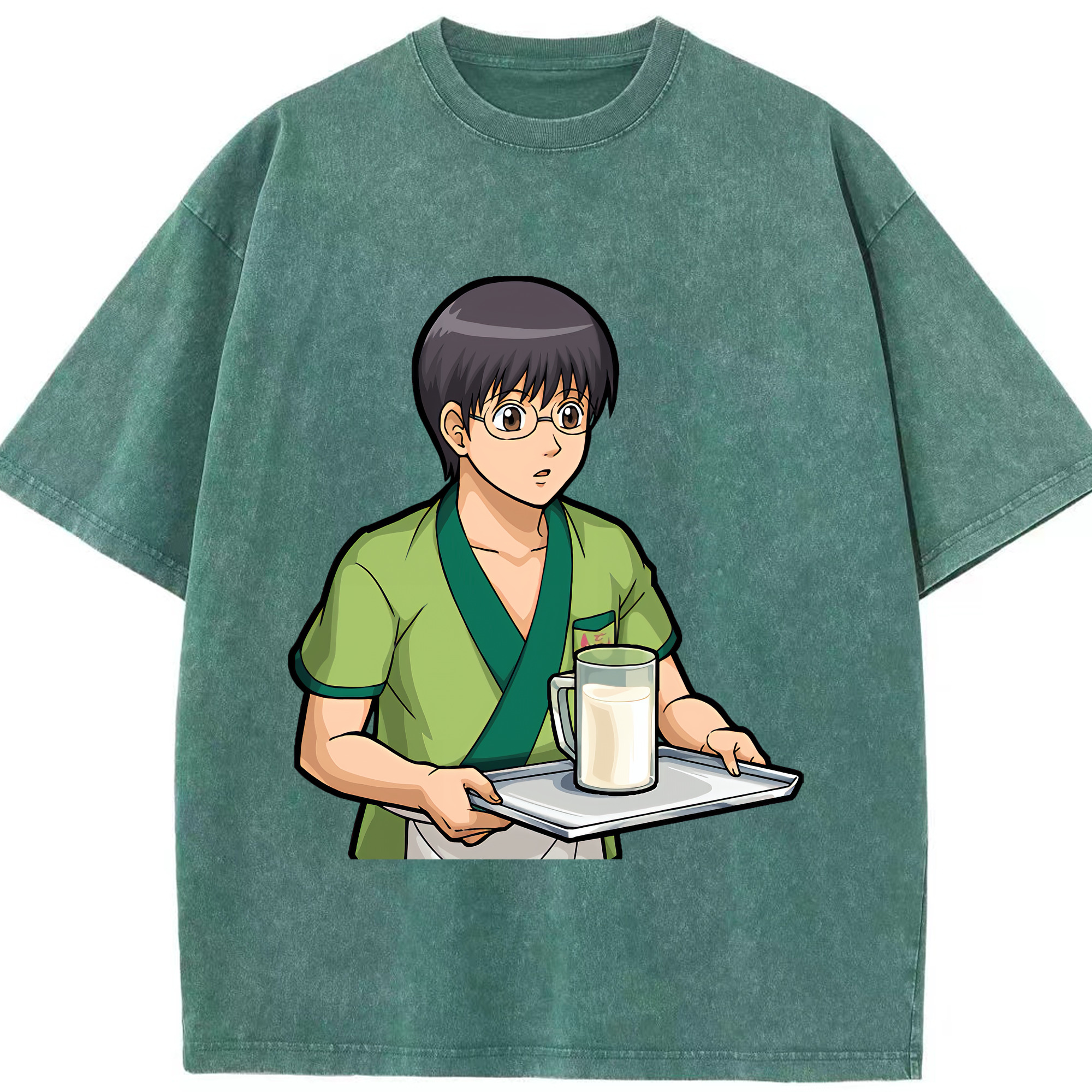 （画像用） ぎんたま 坂田銀時（さかたぎんとき） 神楽 志村新八（しむら しんぱち） GINTAMA Sakata Gintoki Kagura Shimura Shinpachi 綿100% ヴィンテージ風 半袖Tシャツ（フロントプリント）